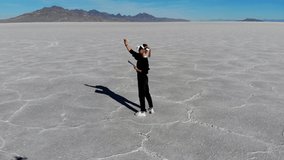 Millennial female in modern headset for simulating virtual 3d dimension holding digital tablet in hand and using electronic stylus pen for creating architectural project, concept of high technology - Powered by Shutterstock - Get 15% off with code: PIKWIZARD15