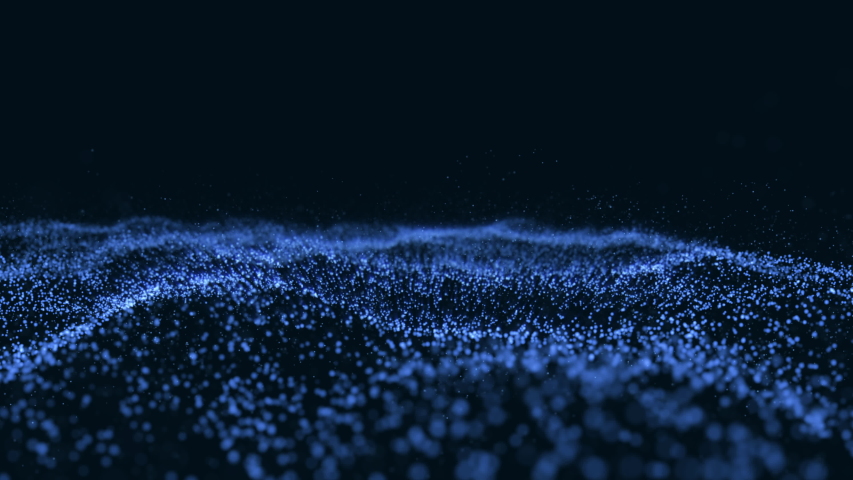 Big Data Visualization - Abstract Particles - Dark Blue - Futuristic | Shutterstock HD Video #1042071919