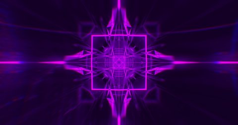 Abstract Violet Laser Lights. Laser Tunnel. Strobe Lights. VJ Loop