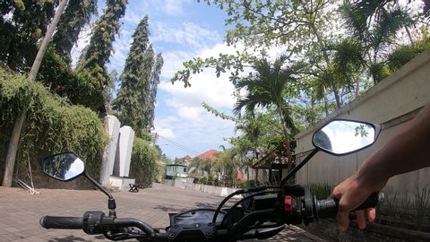 motorcycle ride through bali with a gopro