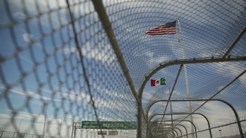 USA - Mexico boundary - May 22, 2016: U.S.A. - Mexico Border, El Paso and Ciudad Juarez Border