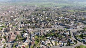 Aerial video from Portishead.a Town in England taken by drone camera