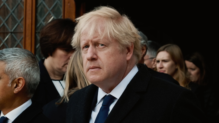 LONDON, December 2019 - Boris Johnson, British Prime Minister, attends a ceremony in the City of London, England, UK