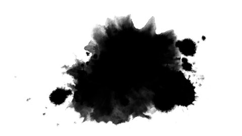Dripping Ink on white background 