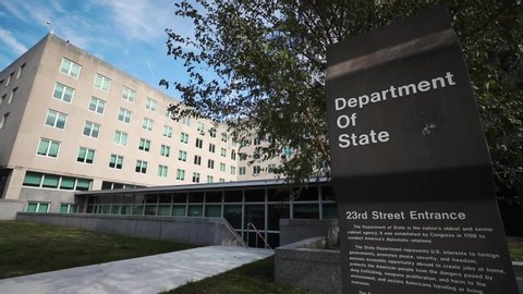 Washington, D.C. / USA - Nov. 14, 2019: The State Department is a federal executive department responsible for carrying out U.S. foreign policy and international relations. 