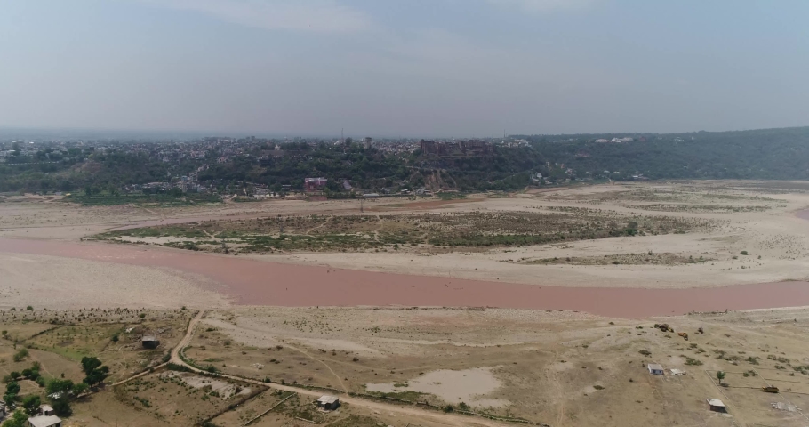 Drone shot of indian lake