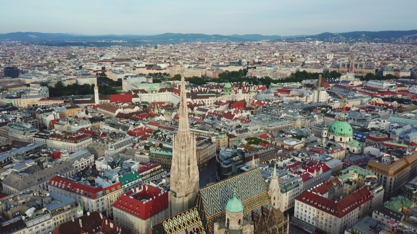 Vienna, Austria. Aerial view of the St. Stephen