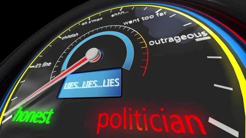 4K Politician Lie Meter 3D Animation Royalty-Free Stock Footage #1042202659