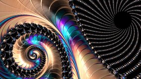 Artfully 3D rendering and animated abstract colorful fractal 