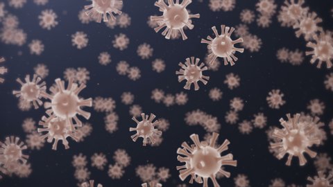 Microscopic View of Virus Cells. Seamless loop 4K animation of micro organisms Video de stock
