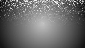 Abstract silver background with motion of particles, looped animation