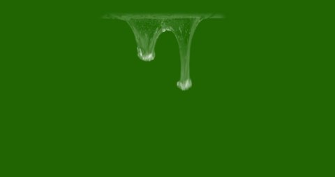 Slime Dripping with Green Screen