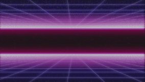 synthwave wireframe net top and bottom horizontal movement 80s Retro Futurism with glitch retro old VHS effect Background 3d illustration render seamless loop - Powered by Shutterstock - Get 15% off with code: PIKWIZARD15