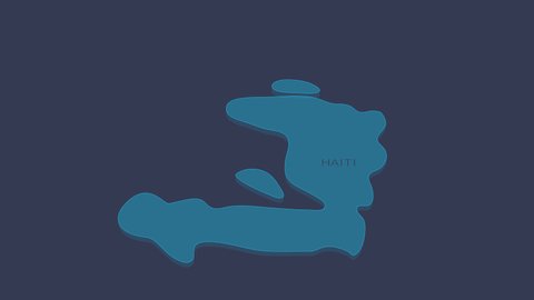 Haiti animated map with alpha channel.