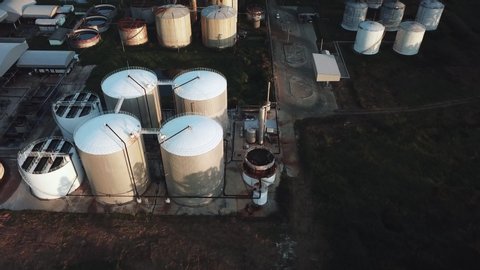 Aerial view of Refinery plant for ethanol bio fuel