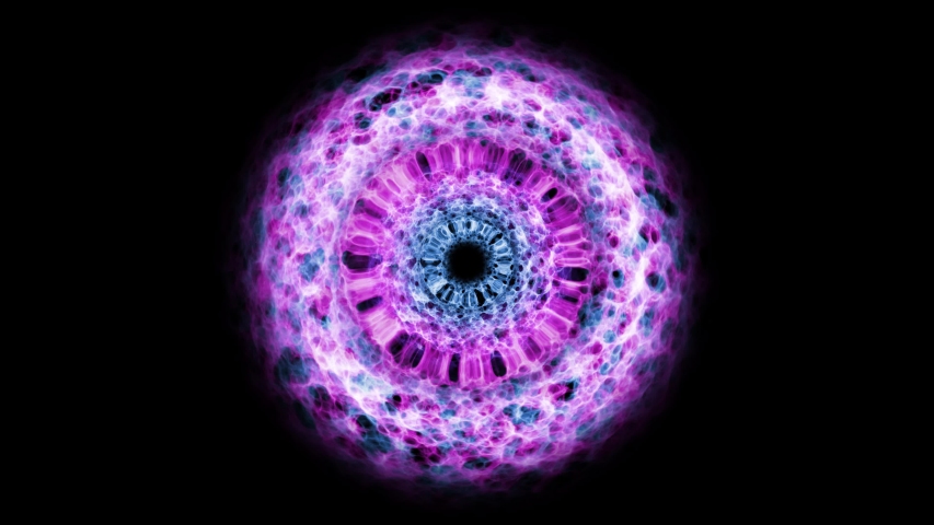 Colorful oval cosmic circle in black background | Shutterstock HD Video #1042308946