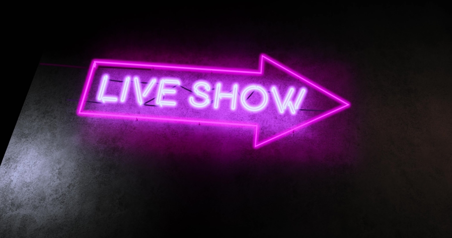 Show signs. Live show. Знак шоу. Футаж Live. Радио неон.