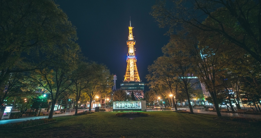 4K Time-Lapse at Odori Park, Sapporo, Hokkaido, Japan