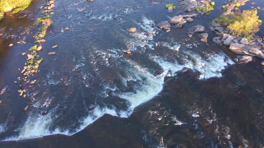 Looking Down on James River From Bridge, Richmond Virginia