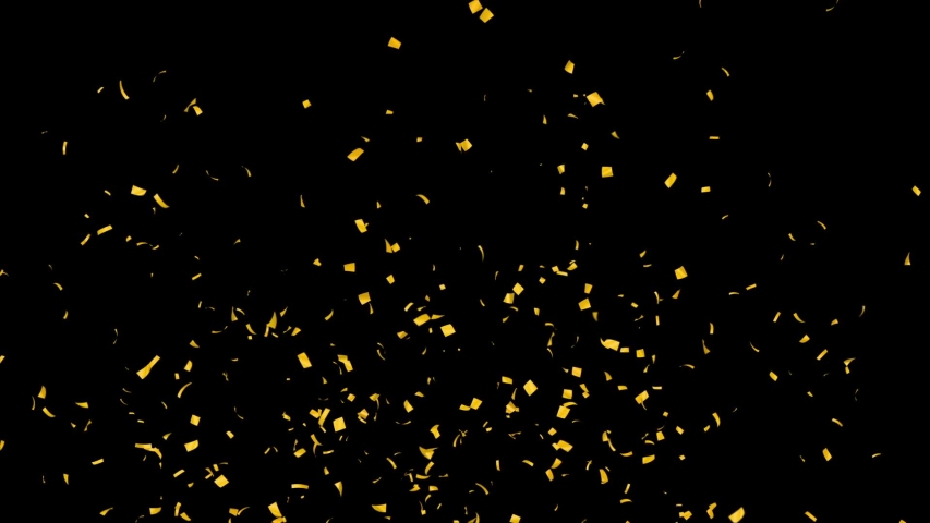 Gold Confetti Explosions / Alpha Matte Channel / Full HD Royalty-Free Stock Footage #1042366807
