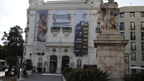 Valencia, Spain-november 2019: Picassos's exhibition in Valencia