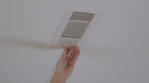 Handyman Adjusting Hvac Ceiling Air Vent Stock Photo 1623577249 ...