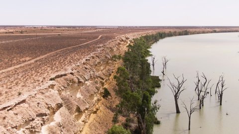 Various aerial shots of the Murray Darling Basin or river system. Regional South Australia. Outback.