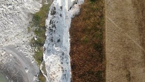 East Sussex/England   Aerial video from Beachy Head , Headland in east England     taken by drone camera