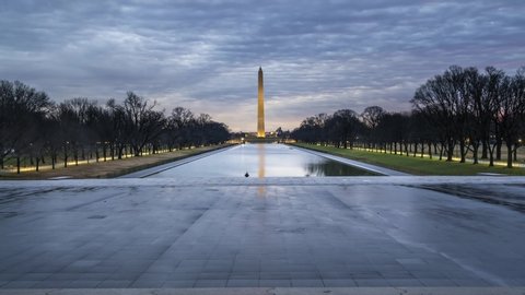 Washington/United States  time laps video of National Mall     taken by drone camera