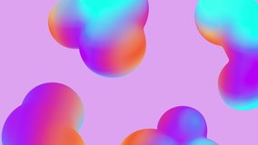 Liquid gradient colors shapes. 3d animation looped. Graphic design elements. Modern minimal animation design concept. Abstract colorful banners. Dynamic futuristic shapes 