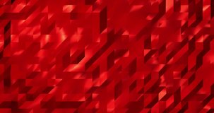 Abstract red 3D geometric pattern. Mosaic metall background for business presentation.