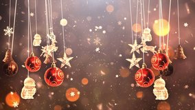Video of christmas decorations Background