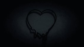 neon liquified heart melted by love sentence funny logo loop old bar vintage look on dirty wall - Powered by Shutterstock - Get 15% off with code: PIKWIZARD15