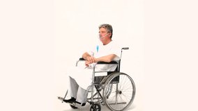 A patient in a wheelchair