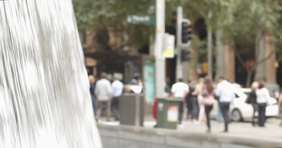 Busy Day at Martin Place, Sydney CBD Royalty-Free Stock Footage #1042662286