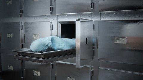 02299 Dead Body Covered With Cloth In Morgue