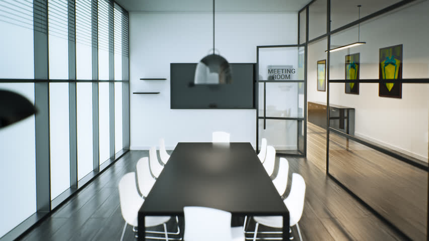 02311 Modern Glass Conference Room Stock Footage 100 Royalty Free 10426724 Shutterstock - Glass Boardroom Walls