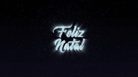 Feliz Natal neon text animation with nice firework colorful particles. Translation: Merry Christmas - Powered by Shutterstock - Get 15% off with code: PIKWIZARD15