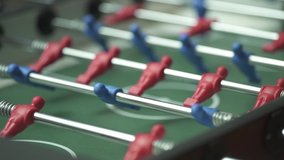 Table football game in the office stock video. 