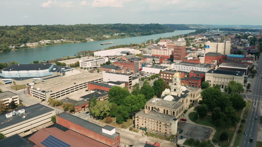 Huntington West Virginia Downtown City Center Aerial