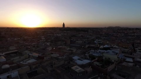 Marrakesh and it's sunrise by dron.