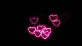 Neon lights heart love. Neon looped animation for music videos and fluid background. Neon lights heart love. VISIT PROFILE FOR SERIES HEART VIDEOS - Powered by Shutterstock - Get 15% off with code: PIKWIZARD15