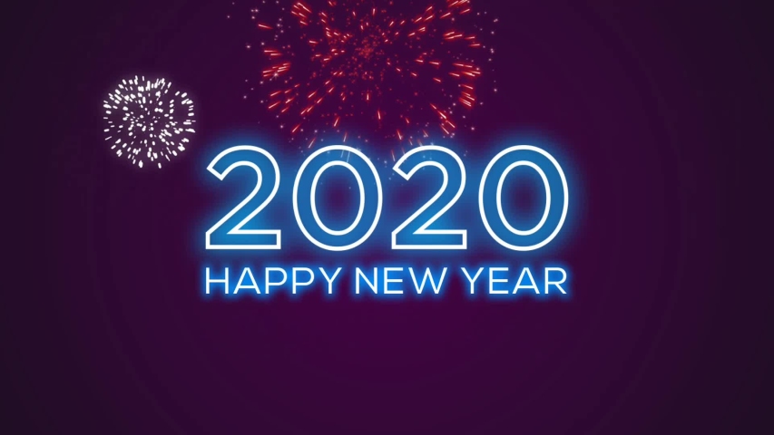 Happy New Year 2020 sign background new year resolution concept premium | Shutterstock HD Video #1042846588
