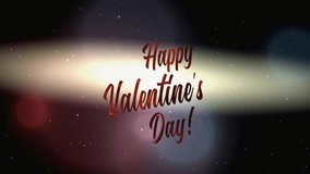 3d animation of an animated phrase on light background / text Happy Valentine's Day! / Happy Valentines Day
