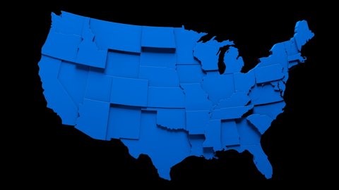 USA map - moving states loop