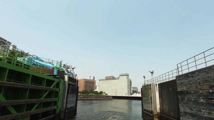 Sailing near the water gate