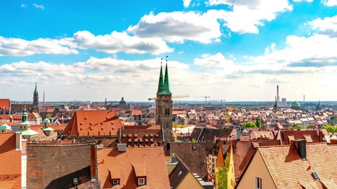 Panoramic Time-lapse view of Nuremberg in Germany