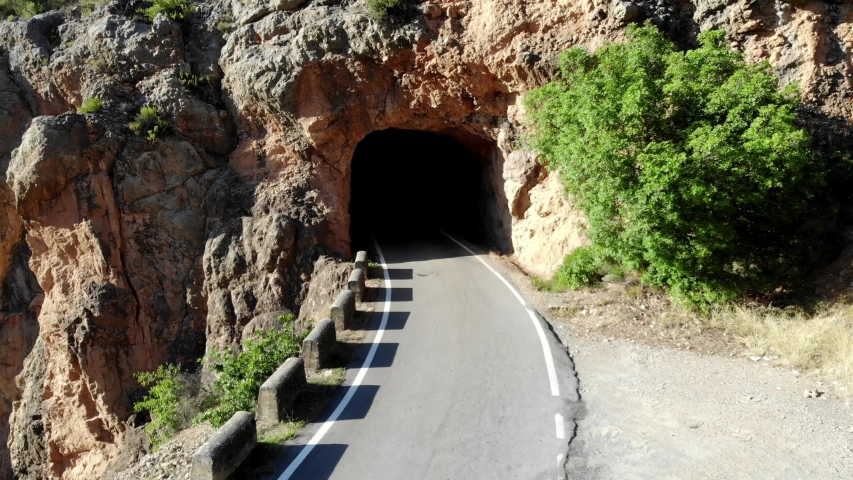 Out the natural tunnel on spain