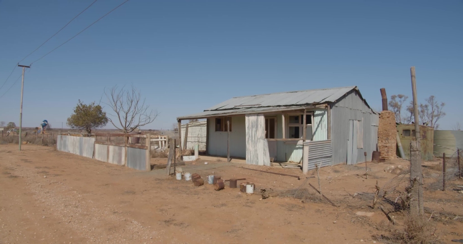 The remains of a deserted house in the abandoned town of Olary, 400kms north-east of Adelaide, South Australia, Australia