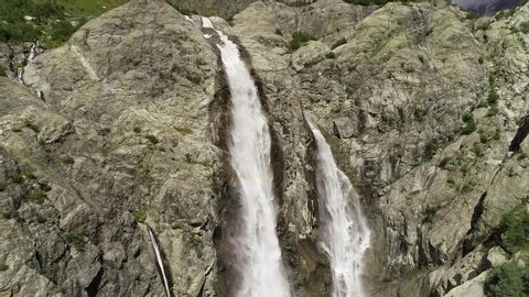 Sdugra - one of the highest waterfalls in Georgia, Svaneti